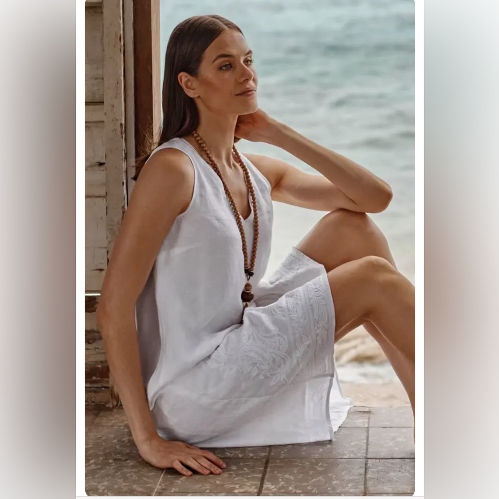 NWT J Jill linen Ocean Breeze dress